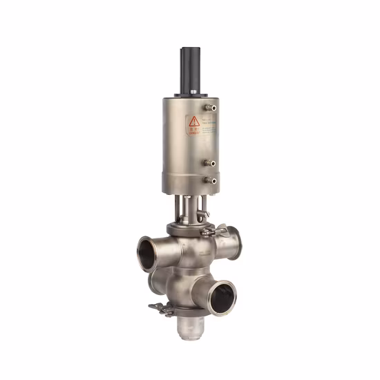 SMS Stainless Steel Pneumatic Mix-Proof Butterfly Valve with Controller