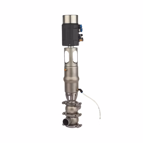 SMS Stainless Steel Pneumatic Mix-Proof Butterfly Valve with Controller