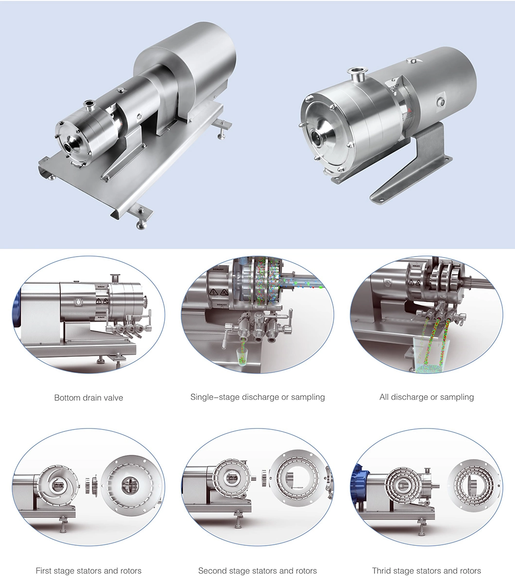 3A Sanitary Single-Stage Donjoy Emulsified Homogeneous Mixing Pump for Dairy Processing