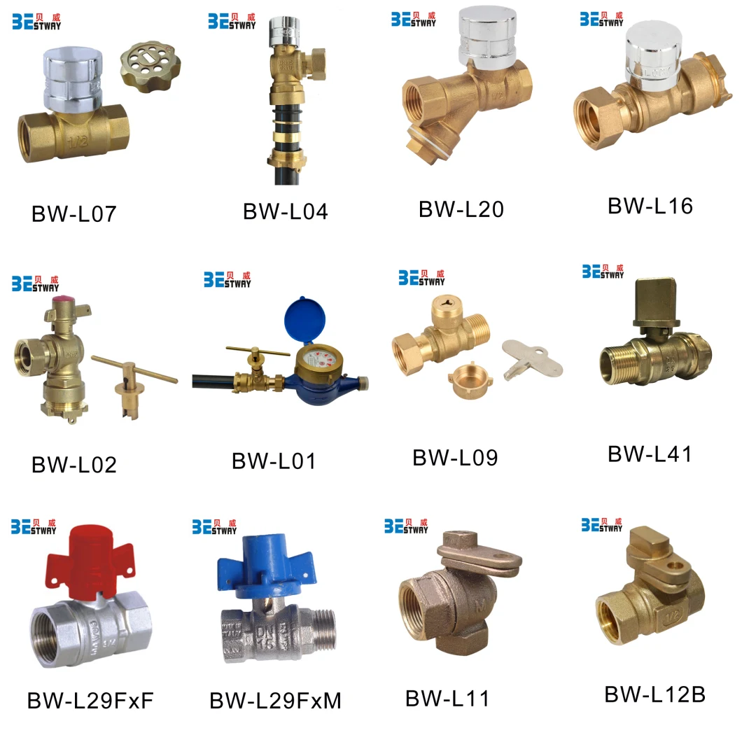 Bmag Cw617n Dzr CZ122 Cw602n Brass Inviolable Anti-Fraud Magnetic Lockable Ball Valve for HDPE Pipe